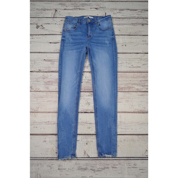 Zara Skinny Blue Jeans Women Juniors Teens Size 4 Pre-Owned - Picture 2 of 12